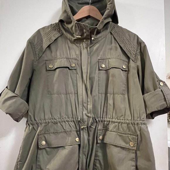 Michael Kors utility jacket army green sz M - Picture 1 of 9